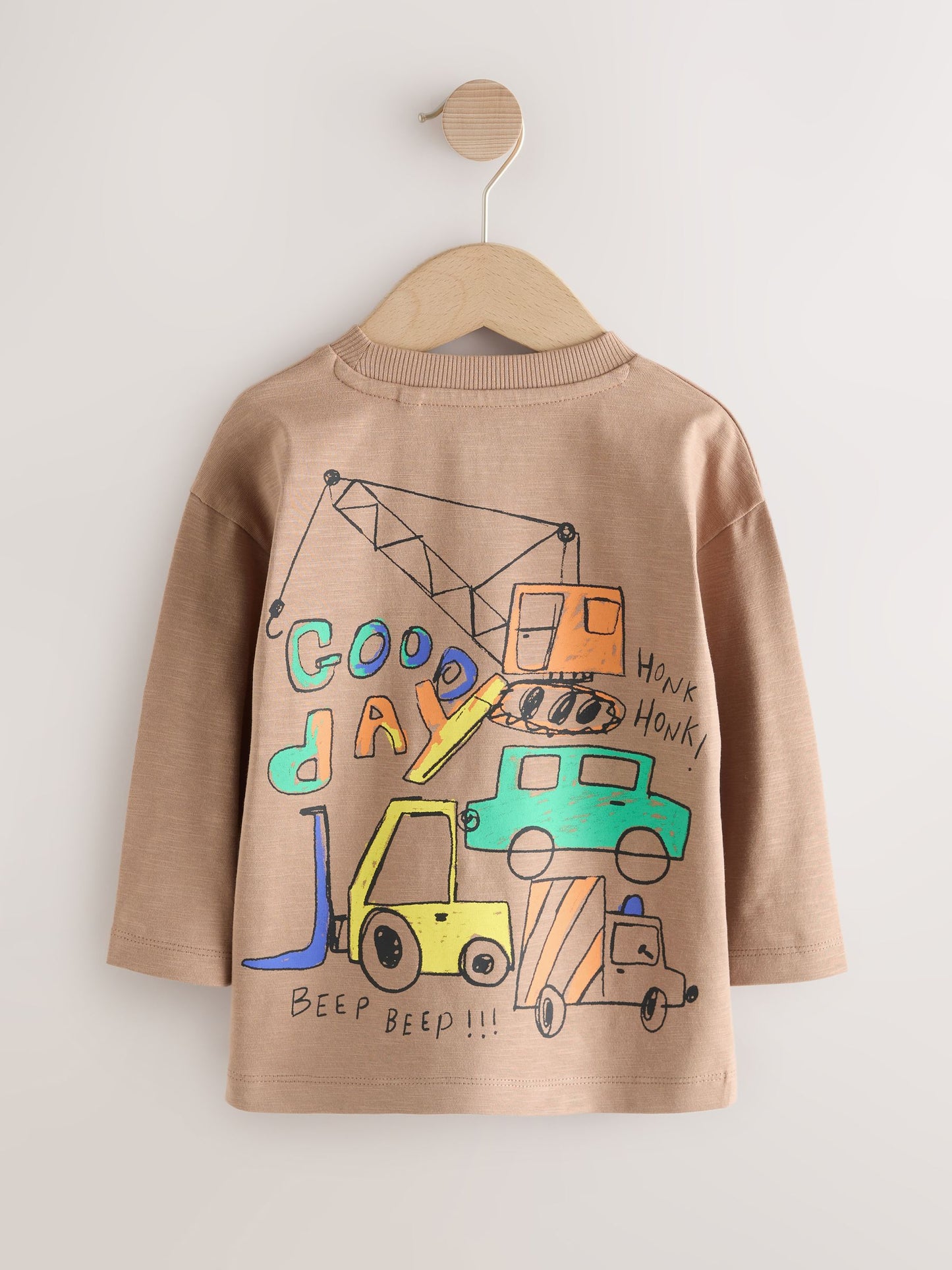 Dsiney Kidz - Brown Transport Long Sleeve Back Graphic T-Shirt (3mths-10yrs) image 6