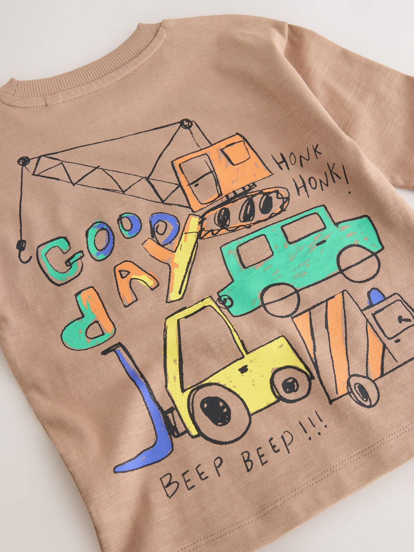 Dsiney Kidz - Brown Transport Long Sleeve Back Graphic T-Shirt (3mths-10yrs) image 9