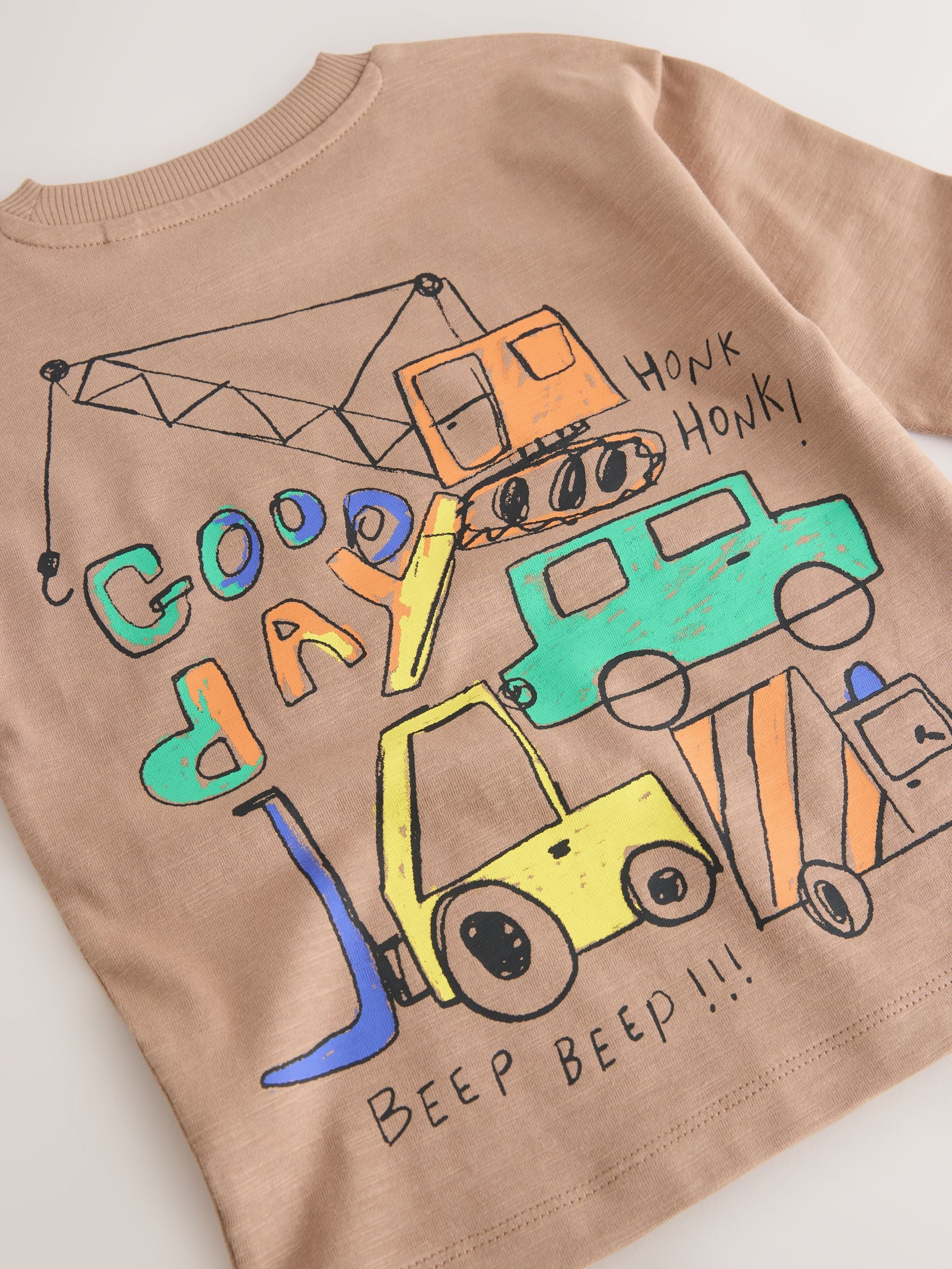 Dsiney Kidz - Brown Transport Long Sleeve Back Graphic T-Shirt (3mths-10yrs) image 9
