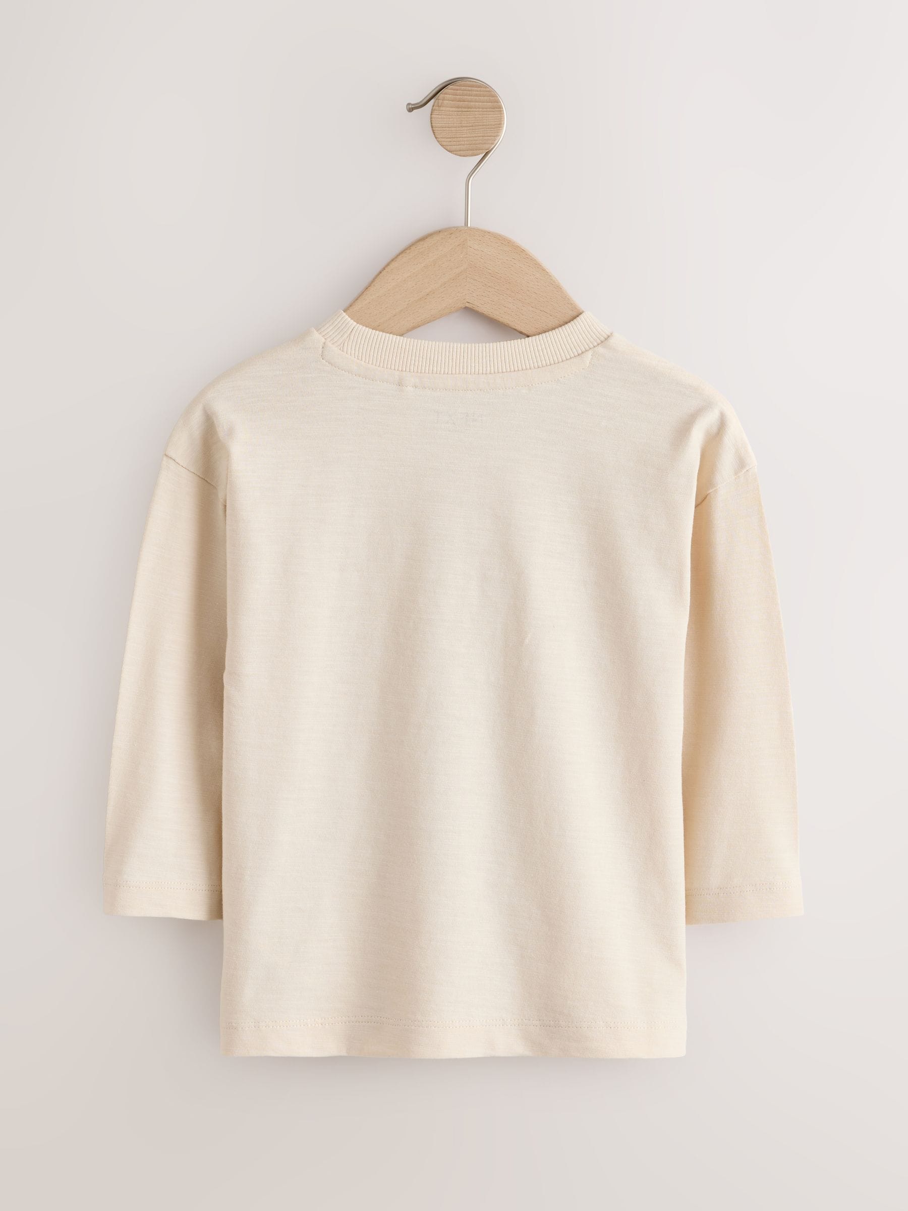 Dsiney Kidz - Cream Little Star Long Sleeve Small Graphic Printed T-Shirt (3mths-7yrs) image 2