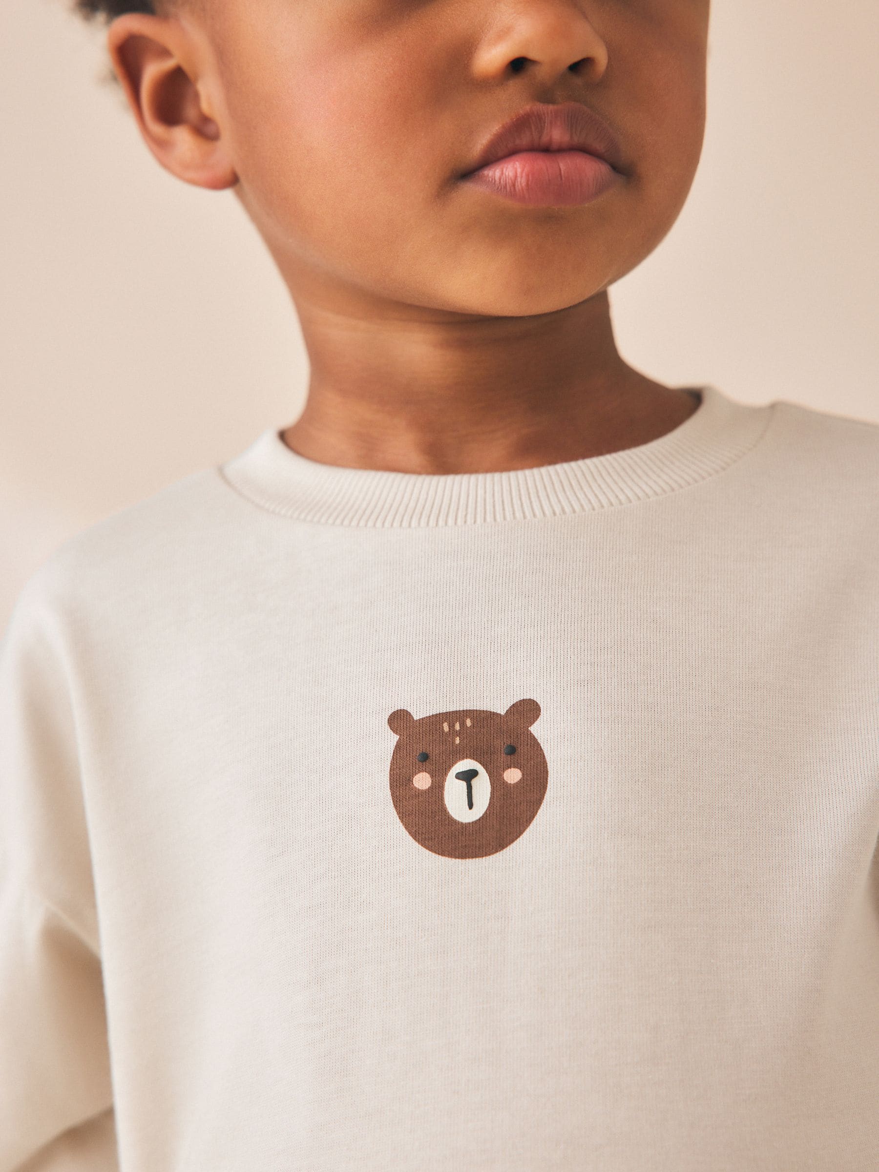 Dsiney Kidz - Neutral Bear Long Sleeve Embroidered T-Shirt (3mths-7yrs) image 4