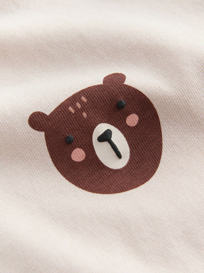 Dsiney Kidz - Neutral Bear Long Sleeve Embroidered T-Shirt (3mths-7yrs) image 7