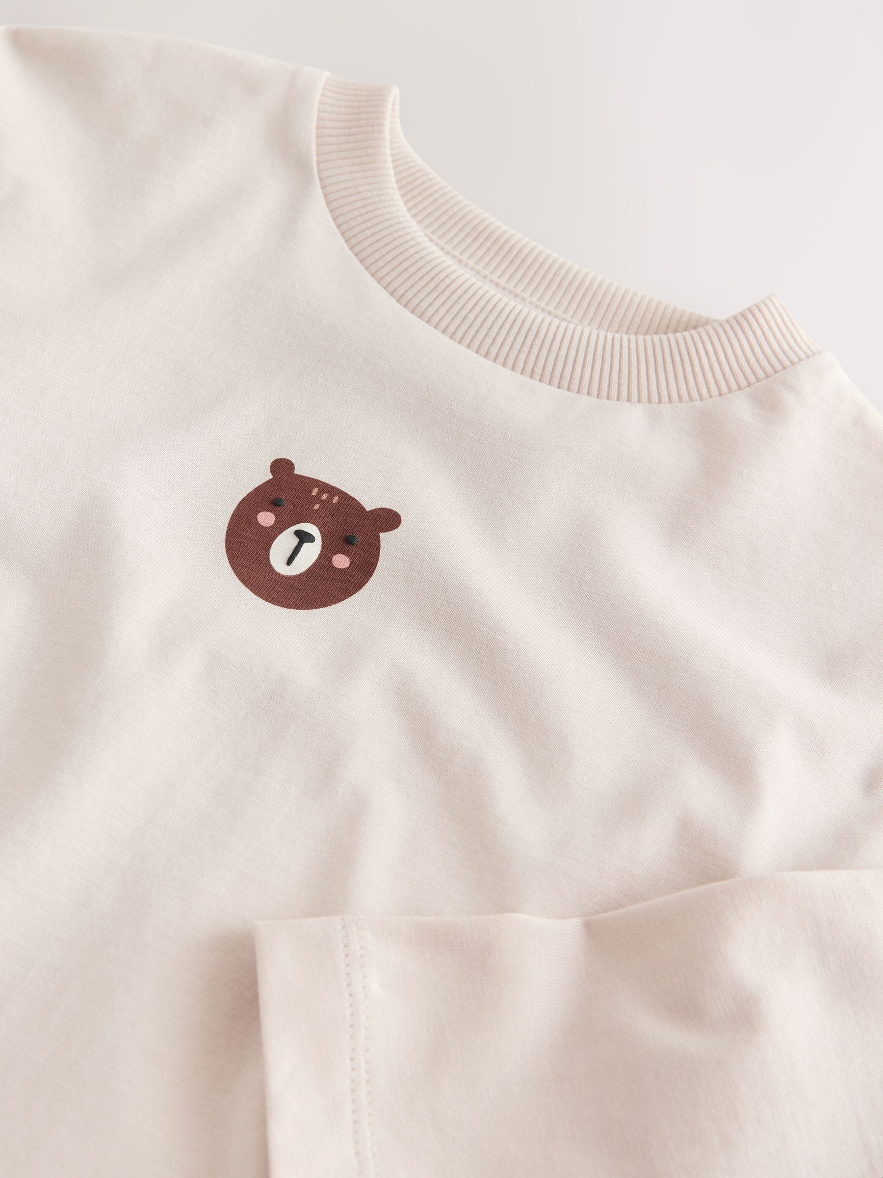 Dsiney Kidz - Neutral Bear Long Sleeve Embroidered T-Shirt (3mths-7yrs) image 8