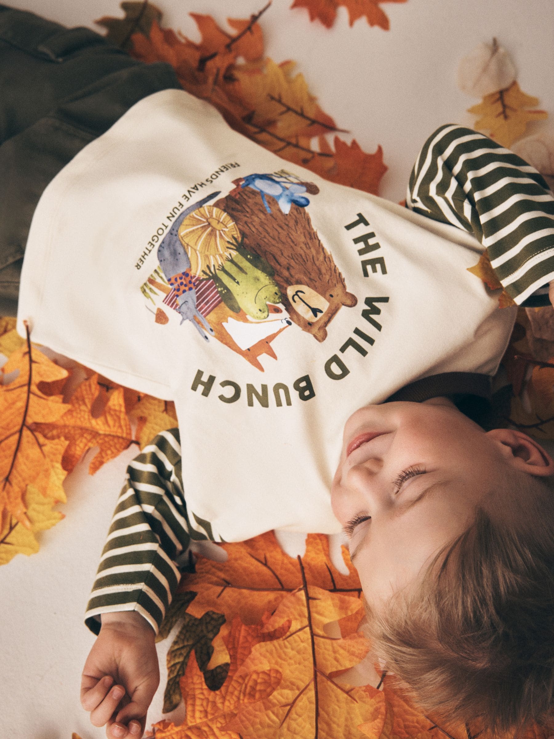 Dsiney Kidz - Neutral Wild Bunch Animal Stripe Long Sleeve Graphic T-Shirt (3mths-7yrs) image 4