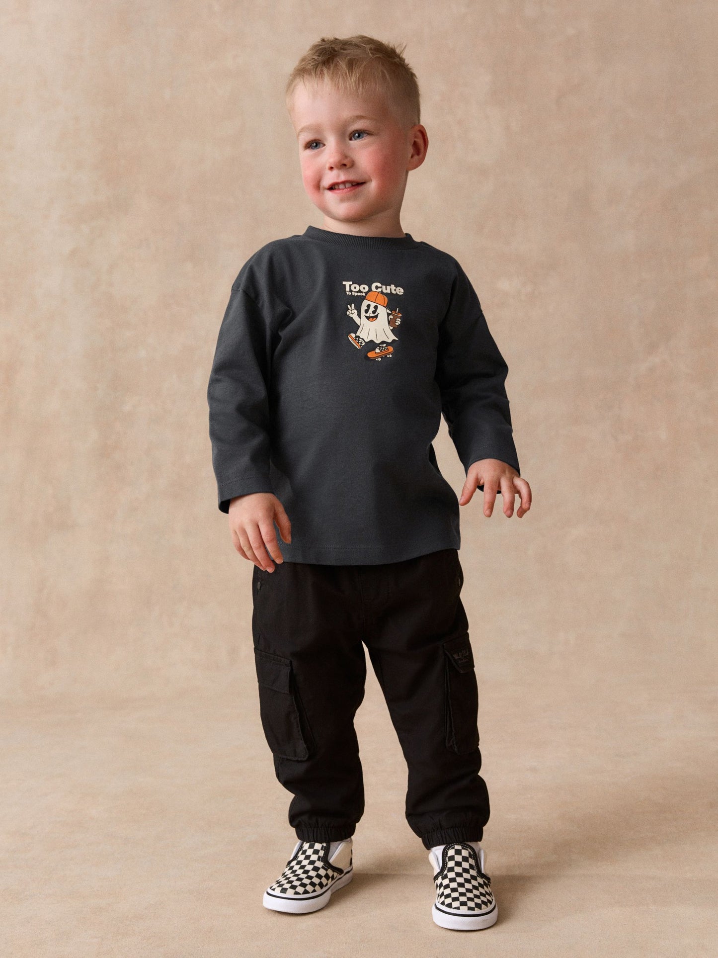 Dsiney Kidz - Black Glow in the Dark Long Sleeve Halloween T-Shirt (3mths-7yrs) image 2