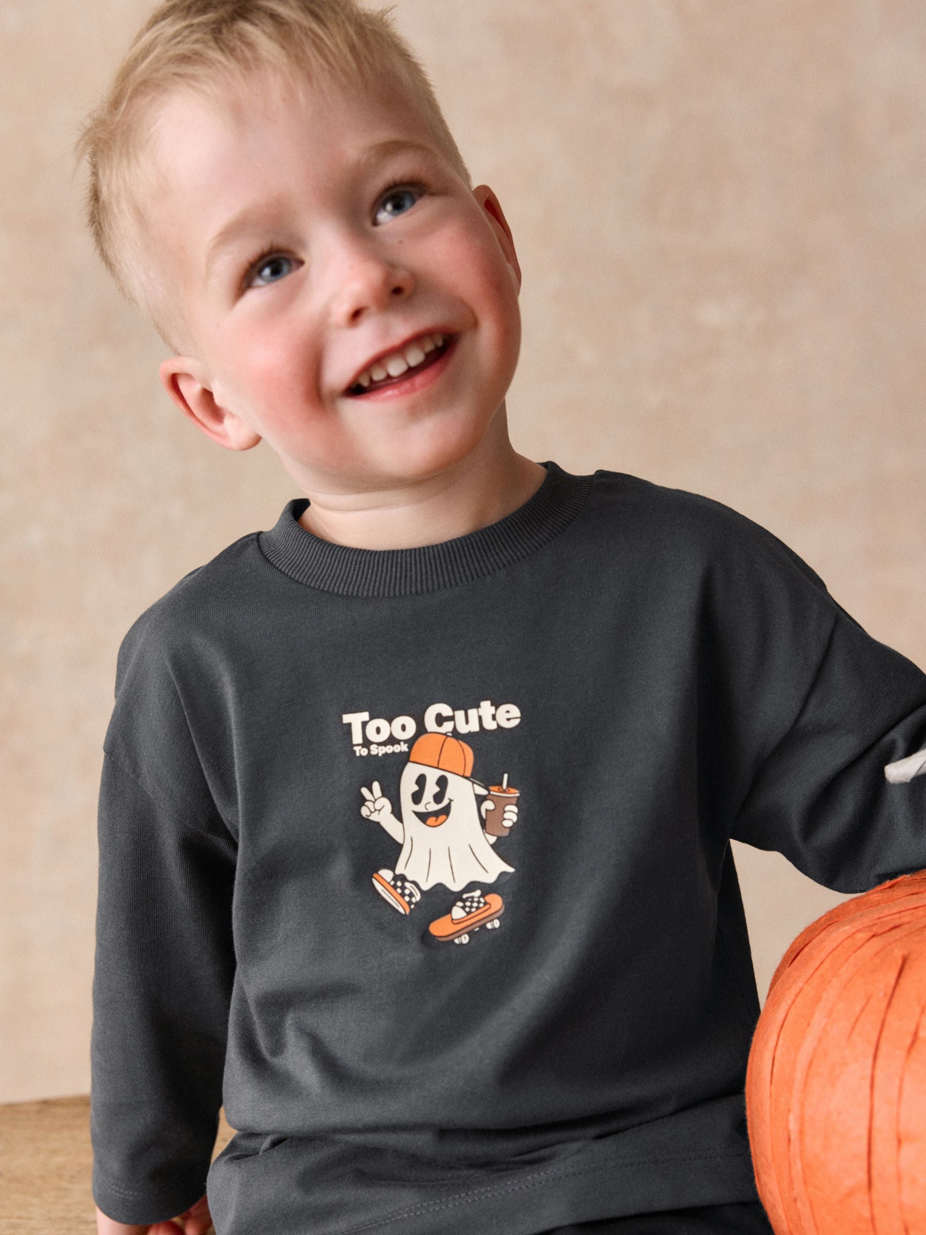 Dsiney Kidz - Black Glow in the Dark Long Sleeve Halloween T-Shirt (3mths-7yrs) image 4