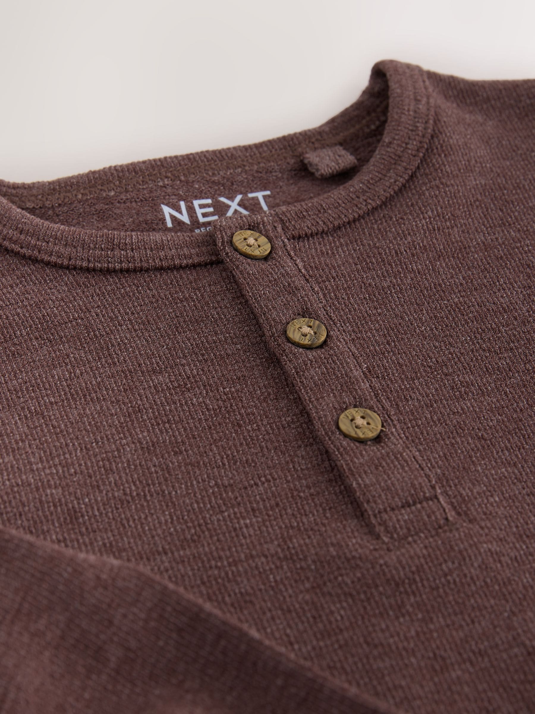 Dsiney Kidz - Brown Long Sleeve Henley Neck T-Shirt (3mths-7yrs) image 4