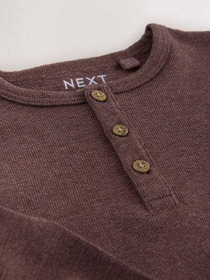 Dsiney Kidz - Brown Long Sleeve Henley Neck T-Shirt (3mths-7yrs) image 4