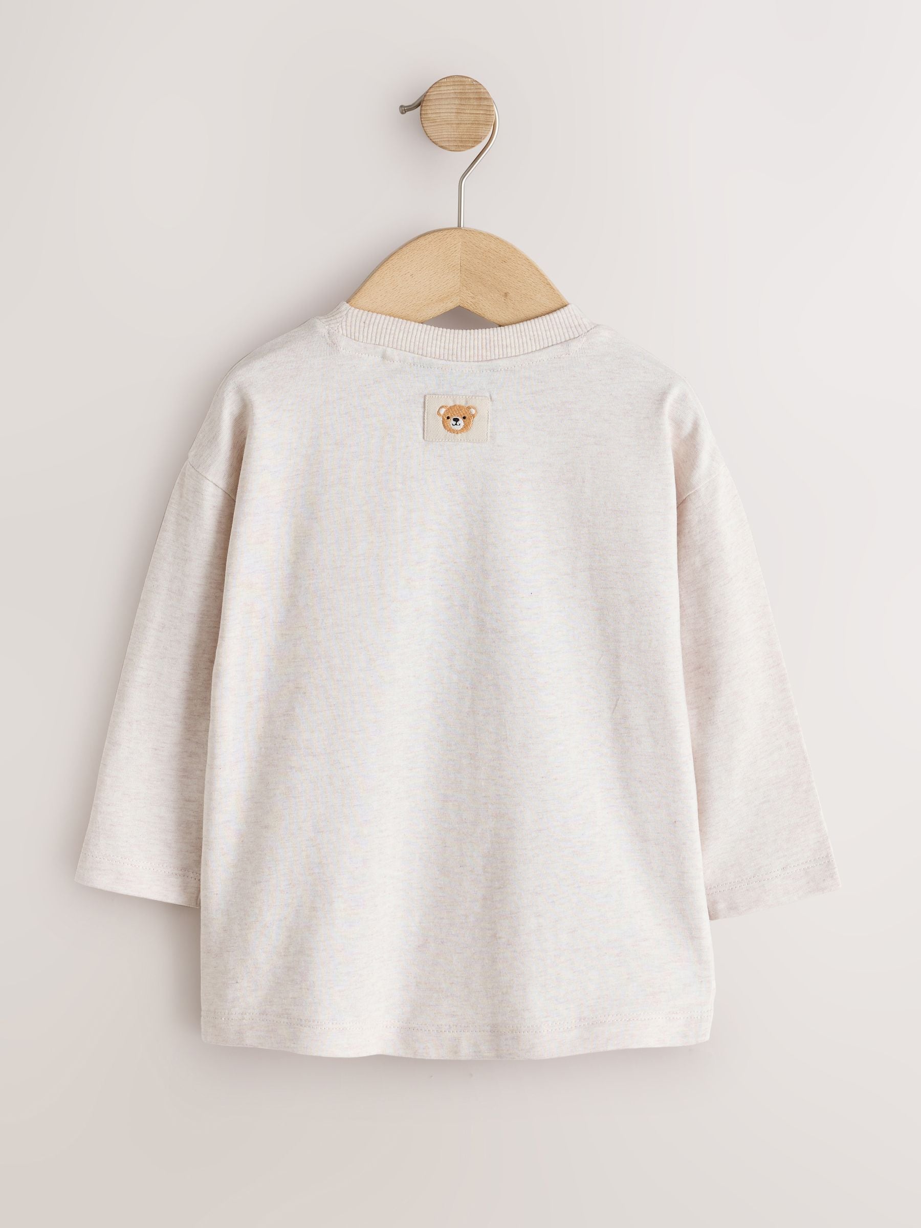 Dsiney Kidz - Neutral Embroidery Bear Long Sleeve Graphic T-Shirt (3mths-7yrs) image 2