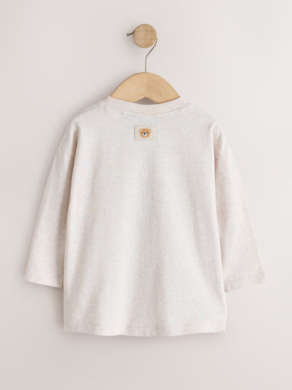 Dsiney Kidz - Neutral Embroidery Bear Long Sleeve Graphic T-Shirt (3mths-7yrs) image 2