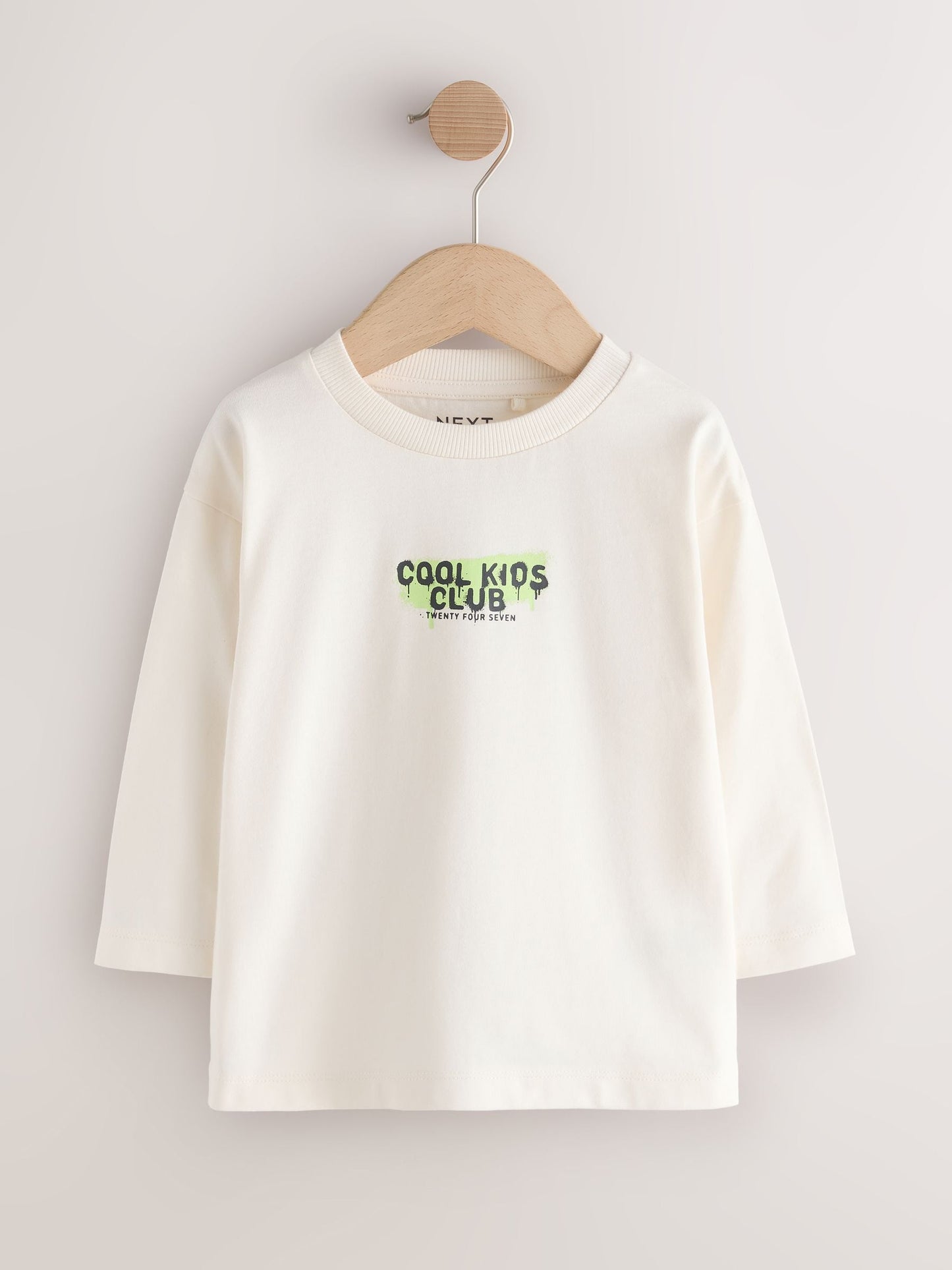 Dsiney Kidz - Cream Graffiti Cherub Long Sleeve Graphic T-Shirt (3mths-7yrs) image 5