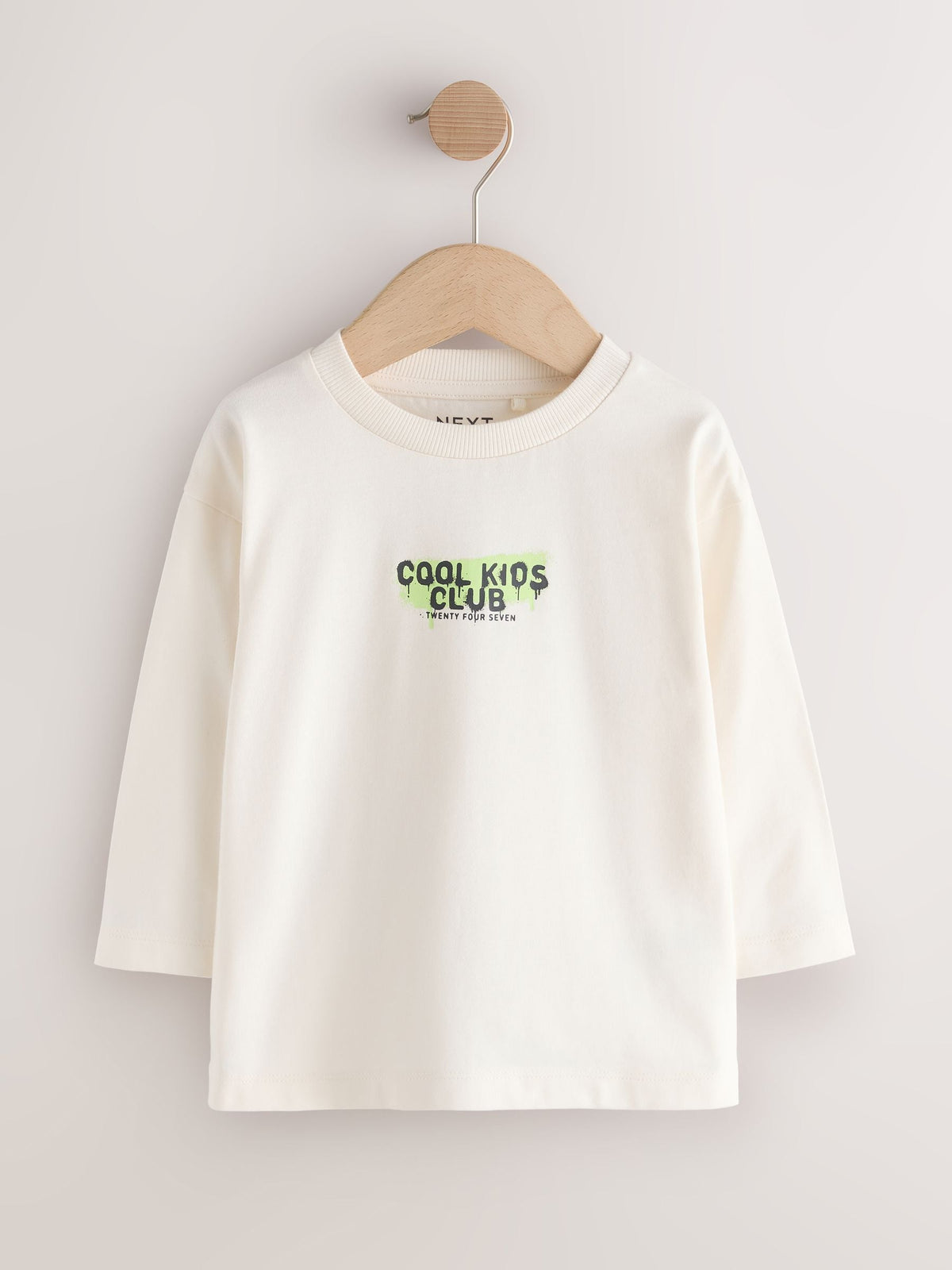 Dsiney Kidz - Cream Graffiti Cherub Long Sleeve Graphic T-Shirt (3mths-7yrs) image 5