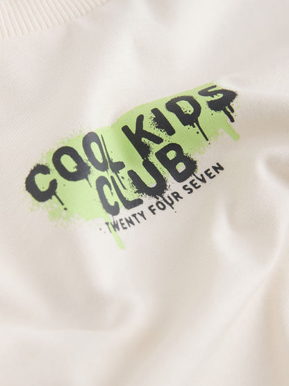 Dsiney Kidz - Cream Graffiti Cherub Long Sleeve Graphic T-Shirt (3mths-7yrs) image 7