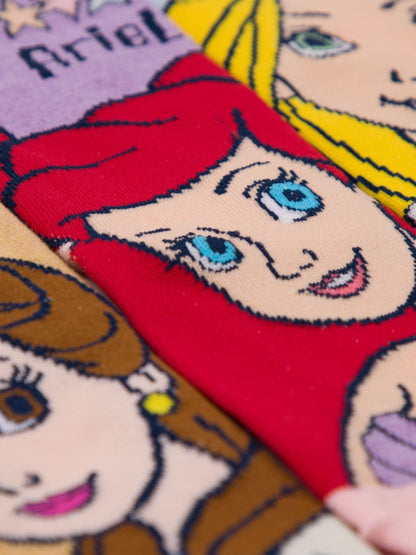 Vanilla Underground Pink Disney Princess Calf Socks Set of 6 image 2