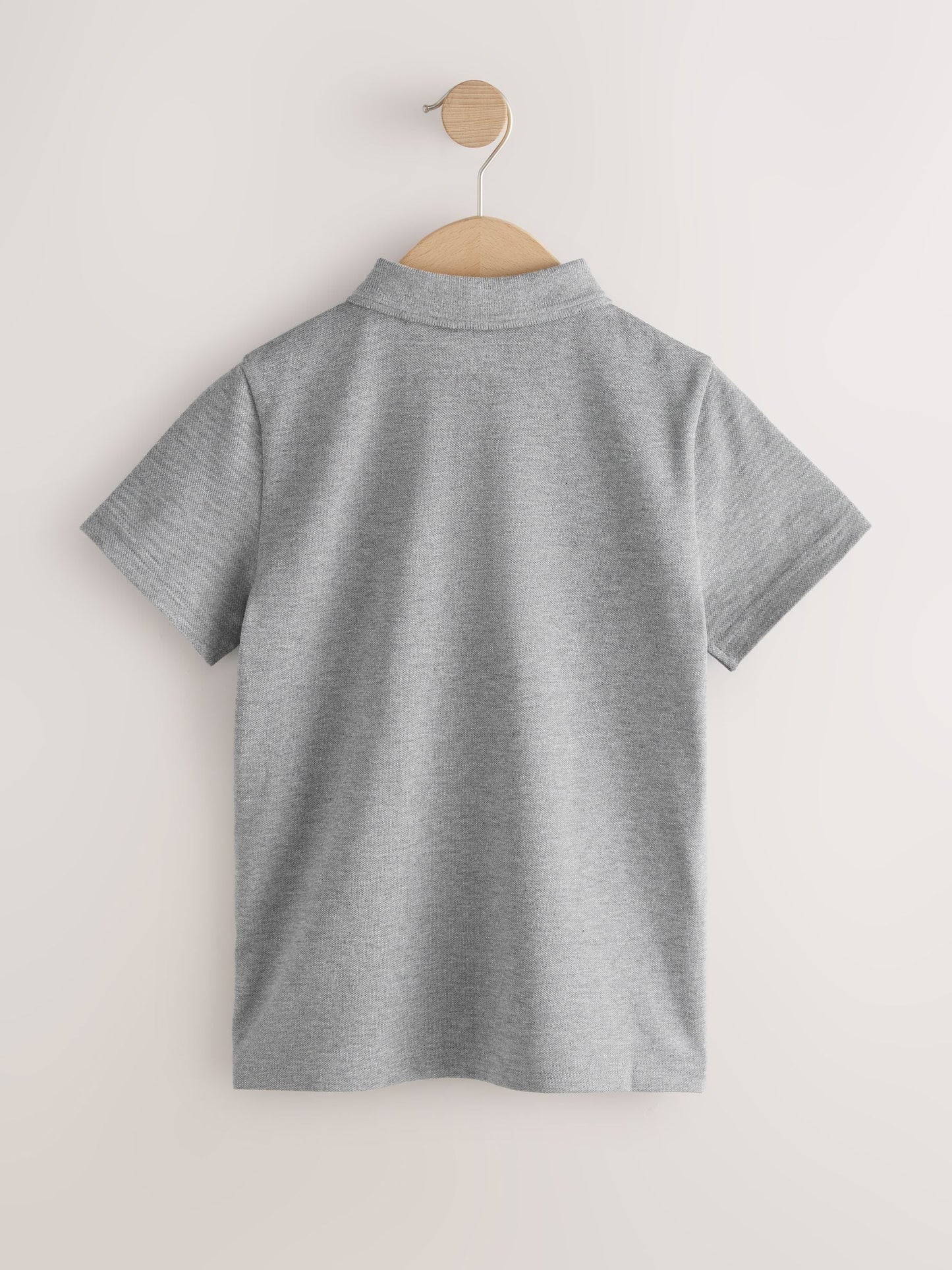 Dsiney Kidz - Grey Regular Fit Cotton School Short Sleeve Polo Shirts 2 Pack (3-16yrs) image 3