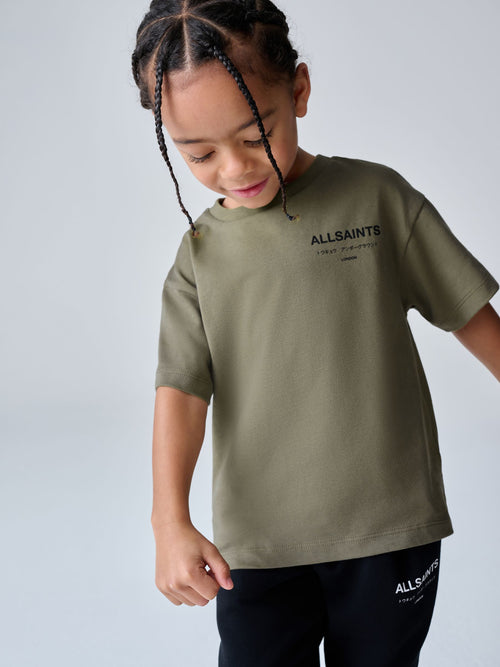smALLSAINTS Khaki Green Younger Oversized Underground Crew Neck T-Shirt image 1