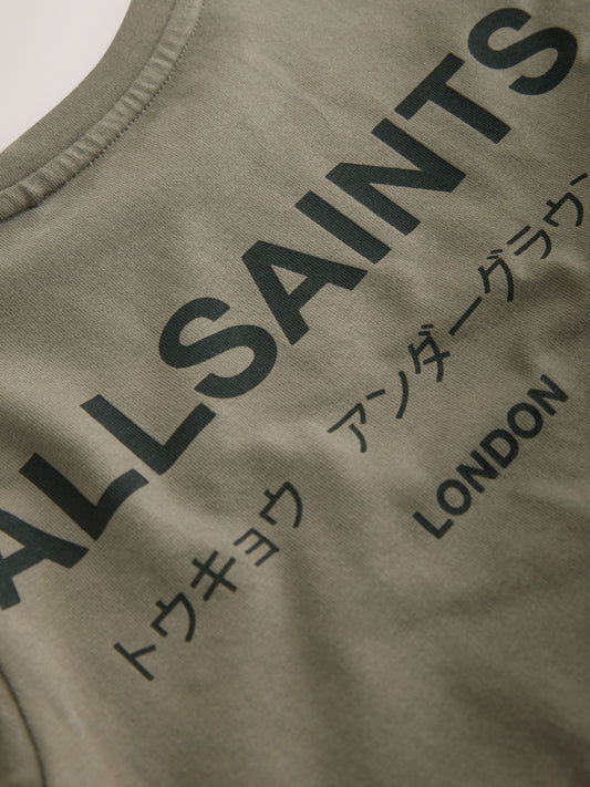 smALLSAINTS Khaki Green Younger Oversized Underground Crew Neck T-Shirt image 3