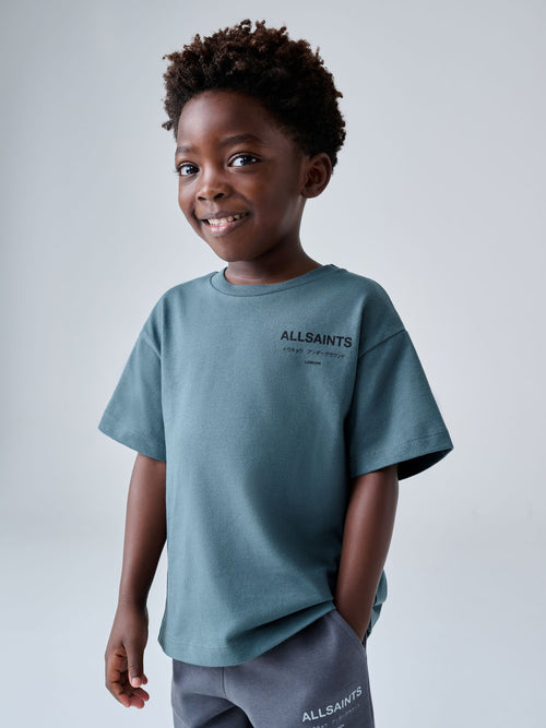 smALLSAINTS Mid Blue Younger Oversized Underground Crew Neck T-Shirt image 1