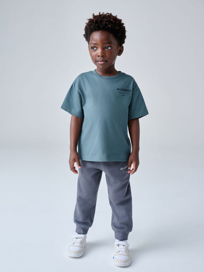 smALLSAINTS Mid Blue Younger Oversized Underground Crew Neck T-Shirt image 4