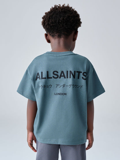 smALLSAINTS Mid Blue Younger Oversized Underground Crew Neck T-Shirt image 5