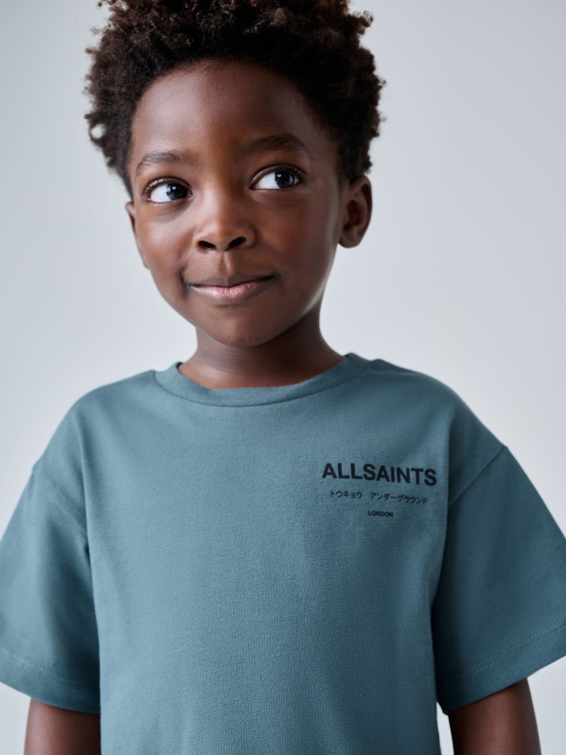 smALLSAINTS Mid Blue Younger Oversized Underground Crew Neck T-Shirt image 6