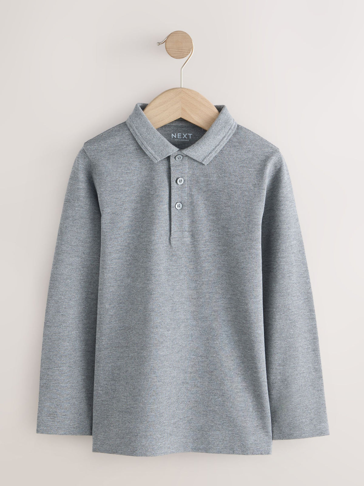 Dsiney Kidz - Grey Long Sleeve School Polo Shirts 2 Pack (3-16yrs) image 2
