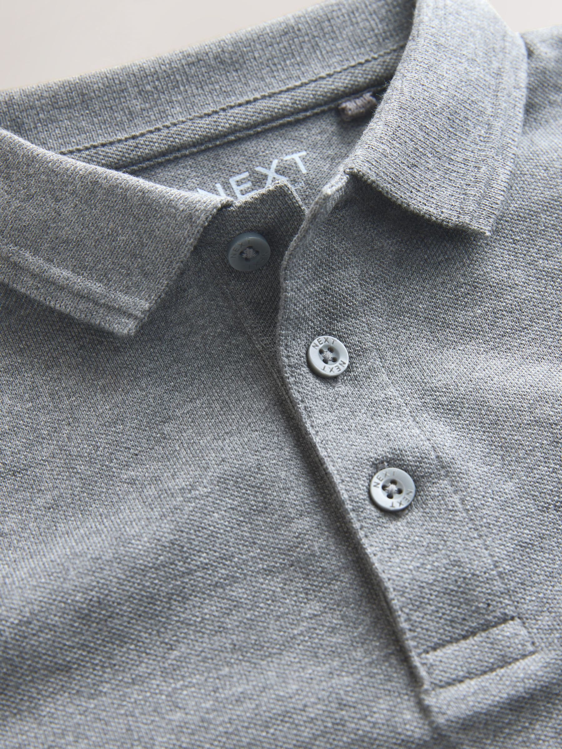 Dsiney Kidz - Grey Long Sleeve School Polo Shirts 2 Pack (3-16yrs) image 5