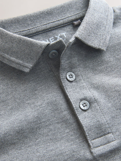 Dsiney Kidz - Grey Long Sleeve School Polo Shirts 2 Pack (3-16yrs) image 5