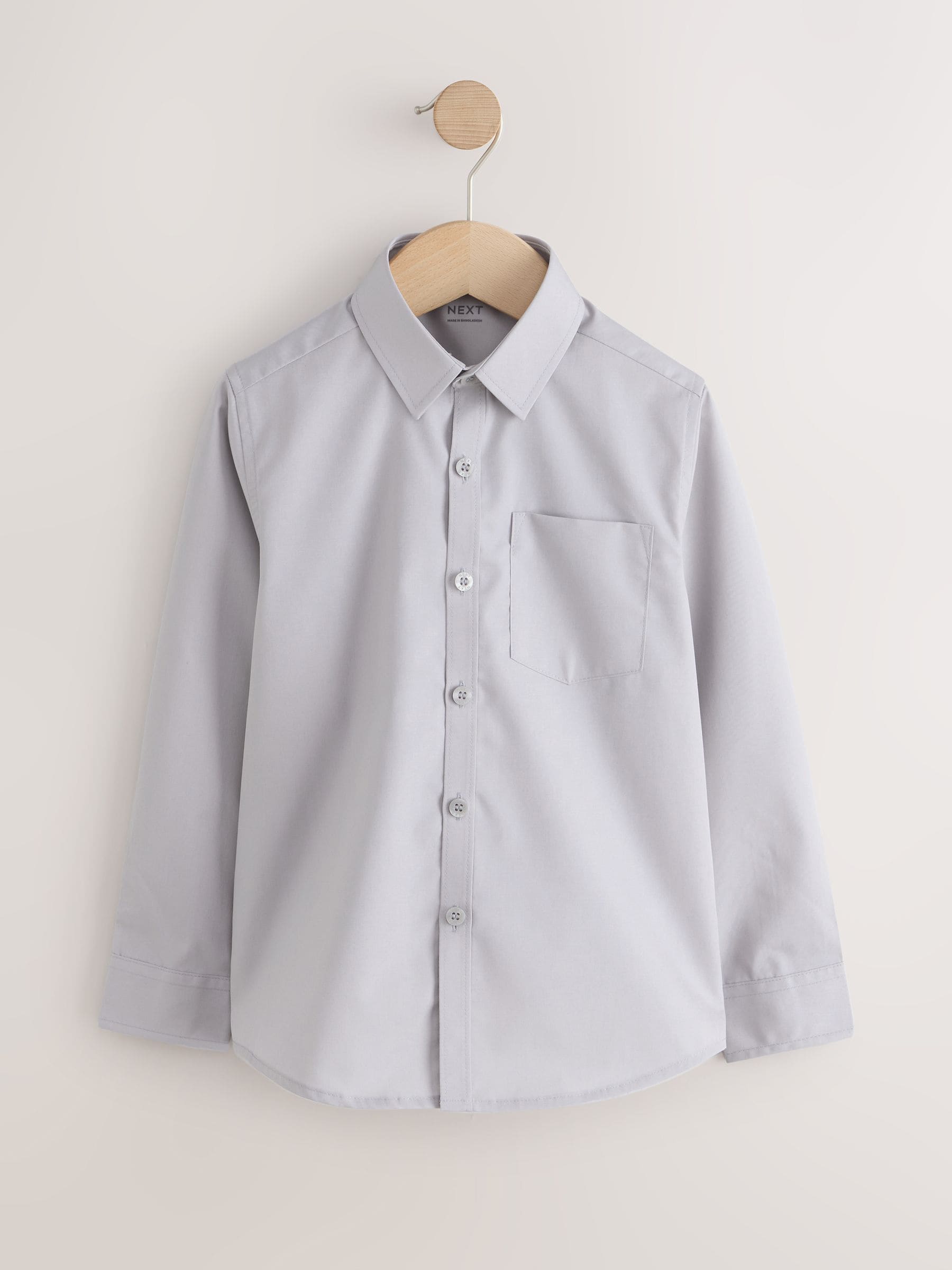 Dsiney Kidz - Grey Regular Fit Long Sleeve School 2 Pack Shirts (3-17yrs) image 2
