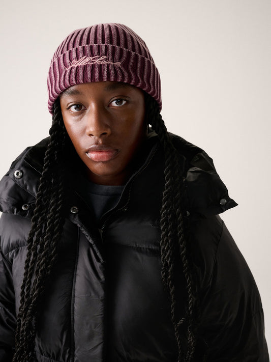 smALLSAINTS Pink Underground Knitted Logo Beanie - image 1