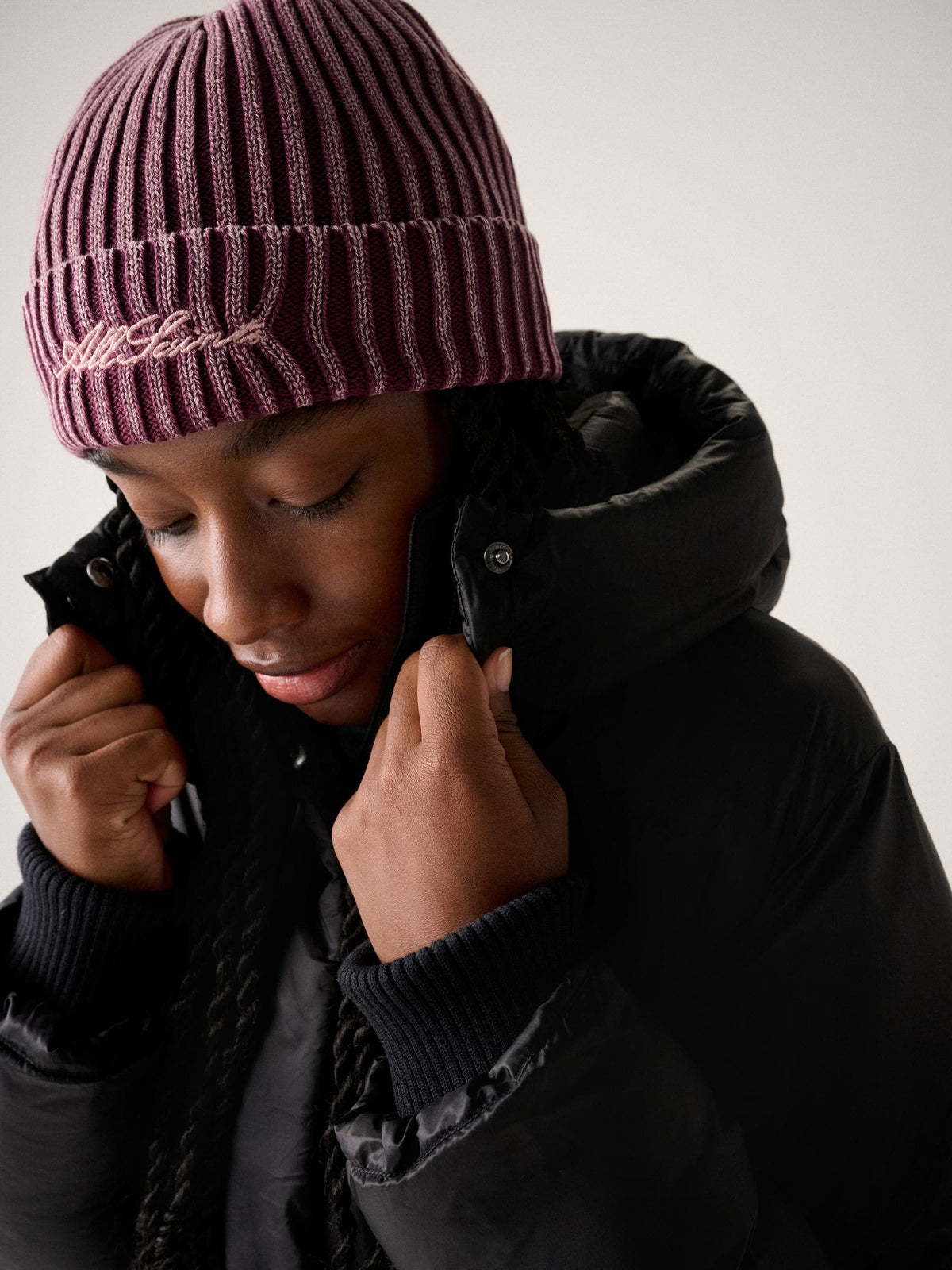 smALLSAINTS Pink Underground Knitted Logo Beanie - image 2