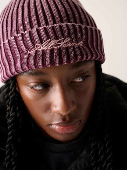 smALLSAINTS Pink Underground Knitted Logo Beanie - image 4