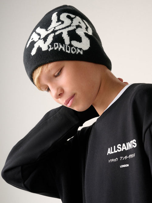 smALLSAINTS Black Orlando Logo Knitted Beanie - image 1