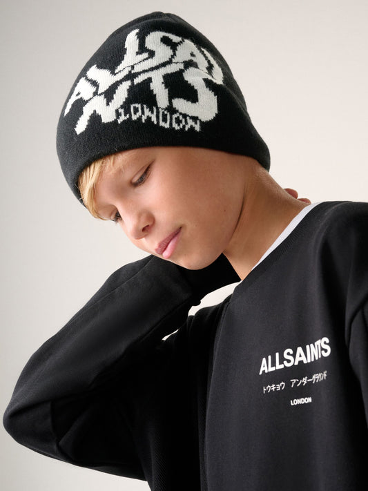 smALLSAINTS Black Orlando Logo Knitted Beanie - image 1