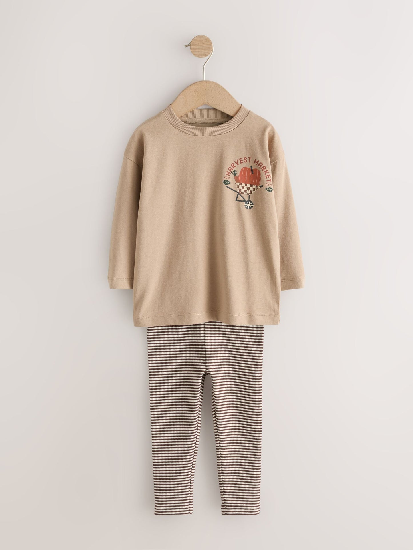 Cream Harvest Market Graphic Printed Top and Legging Set (3mths-7yrs) image 5