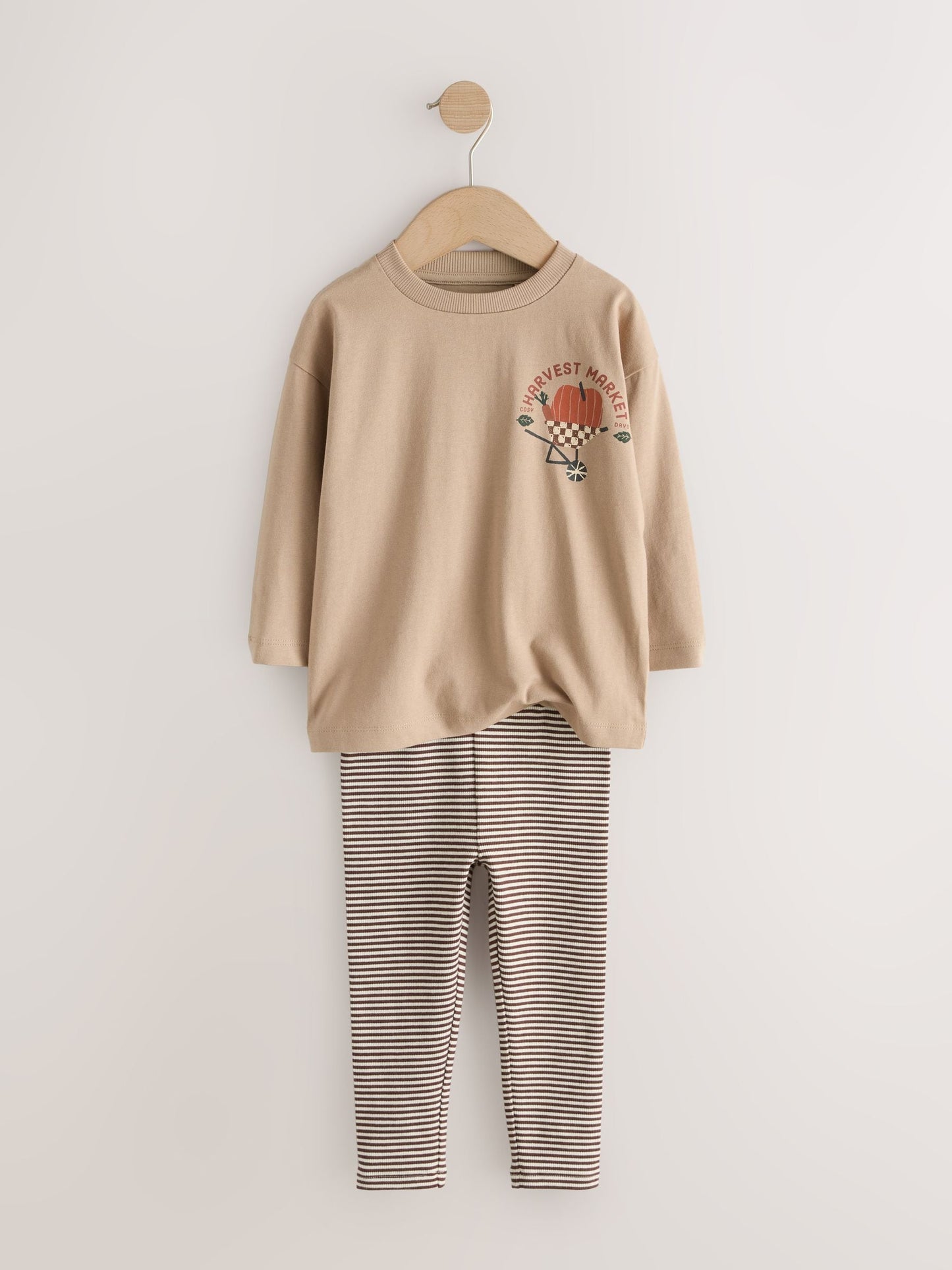Cream Harvest Market Graphic Printed Top and Legging Set (3mths-7yrs) image 6