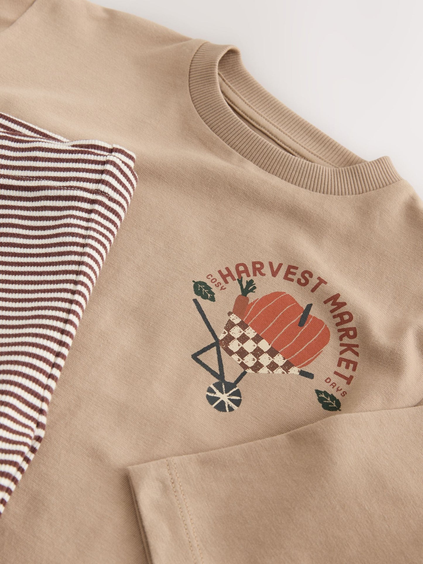 Cream Harvest Market Graphic Printed Top and Legging Set (3mths-7yrs) image 9