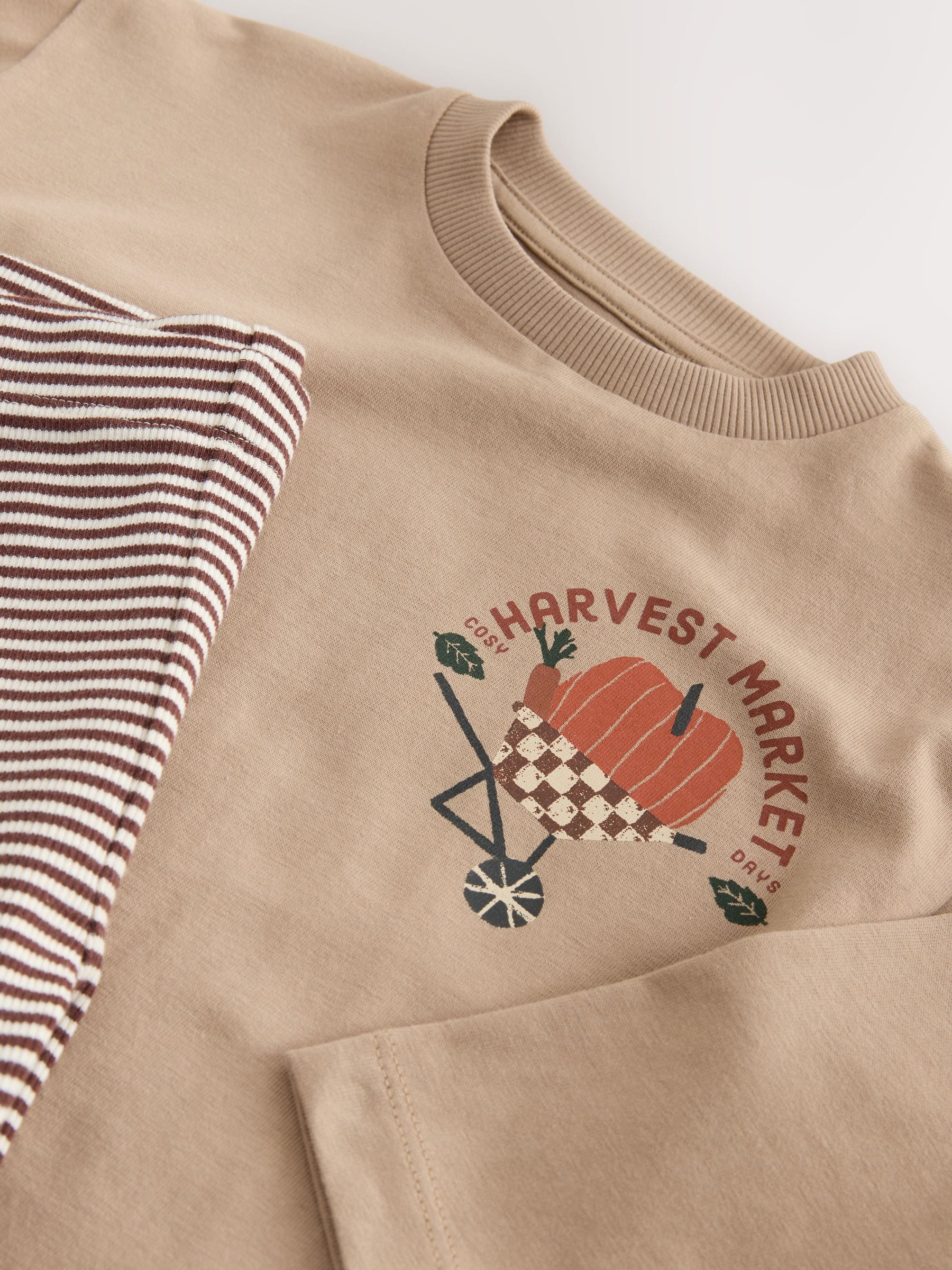 Cream Harvest Market Graphic Printed Top and Legging Set (3mths-7yrs) image 9