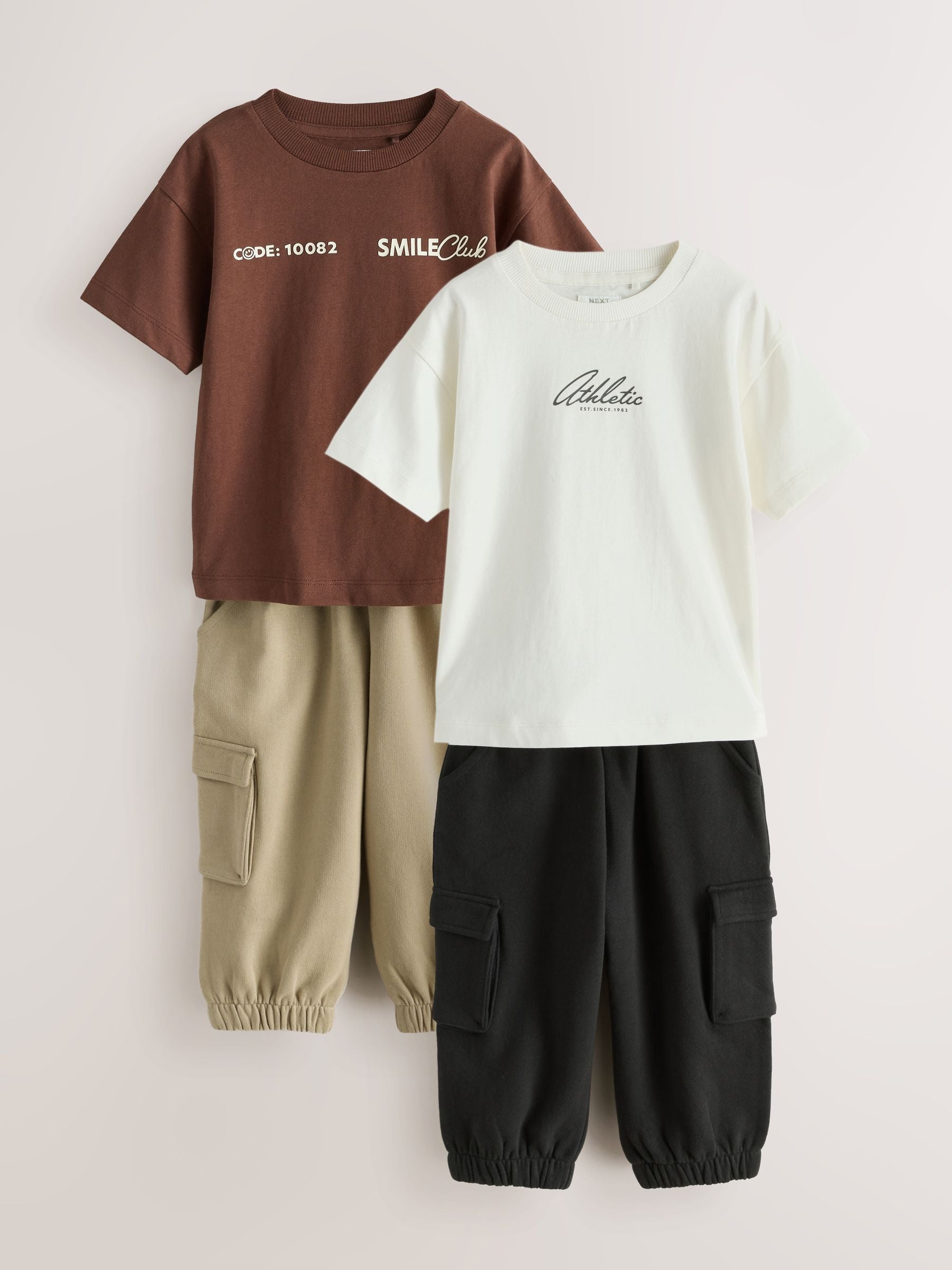 Brown/Cream T-Shirt & Joggers Set 4 Peice (3mths-7yrs) image 6