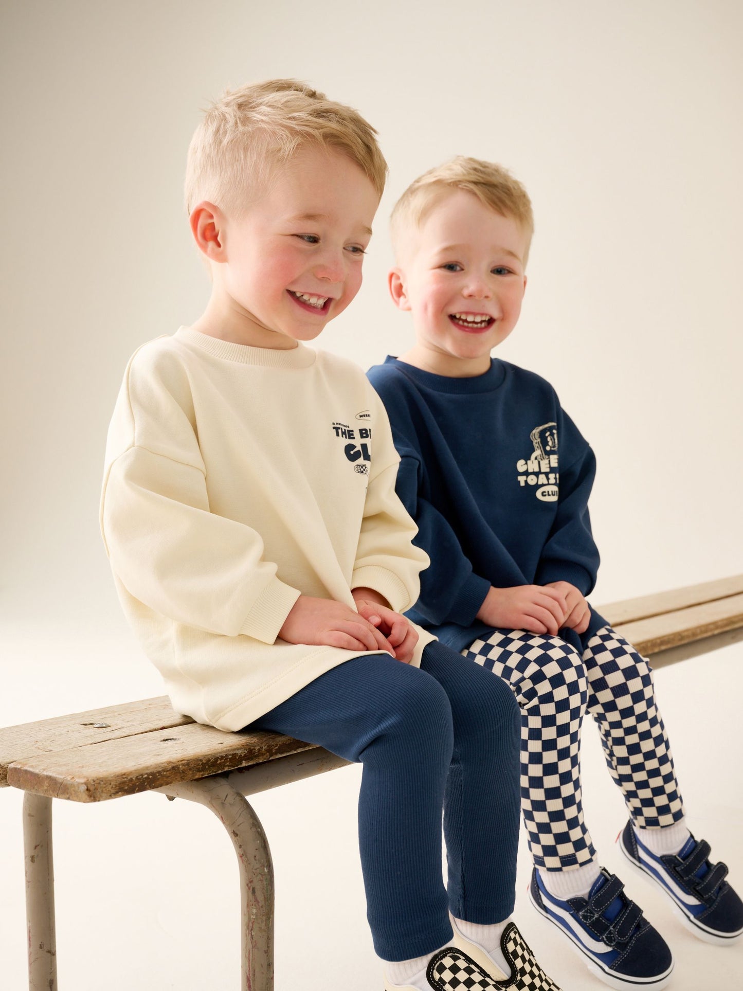 Dsiney Kidz - Navy/White Brunch Club Graphic Printed Top and Leggings Set 2 Pack (3mths-7yrs) image 3