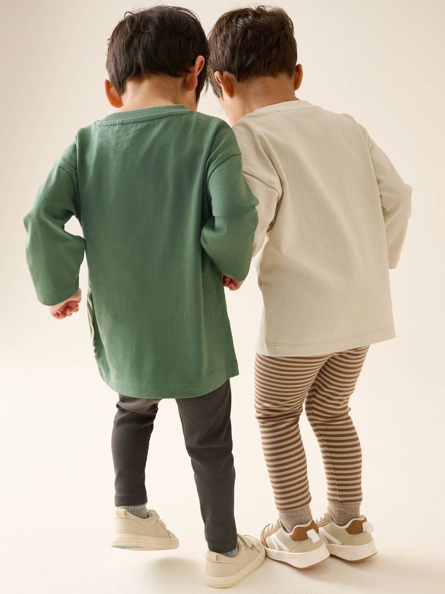Brown/Cream Woodland Graphic Printed Top and Leggings Set 2 Pack (3mths-7yrs) image 4