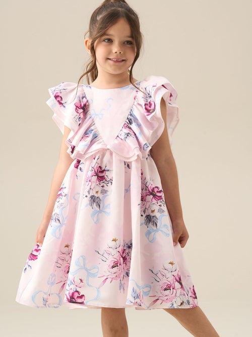 Dsiney Kidz - Angel & Rocket White Emillie Print Fill Sleeve Dress image 1