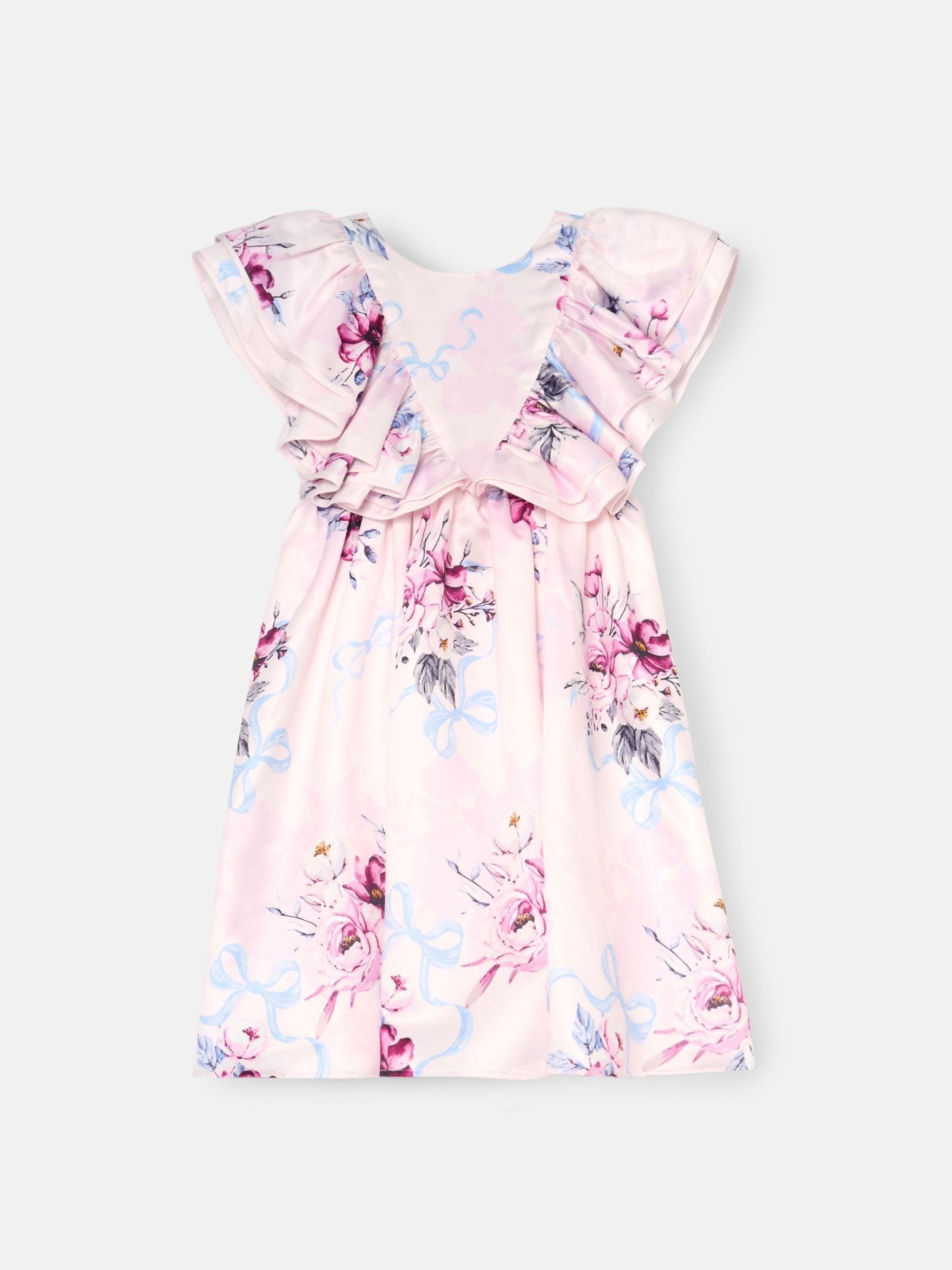 Angel & Rocket White Emillie Print Fill Sleeve Dress image 6