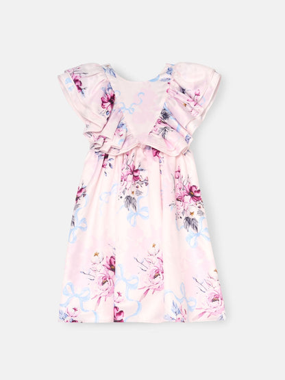 Angel & Rocket White Emillie Print Fill Sleeve Dress image 6
