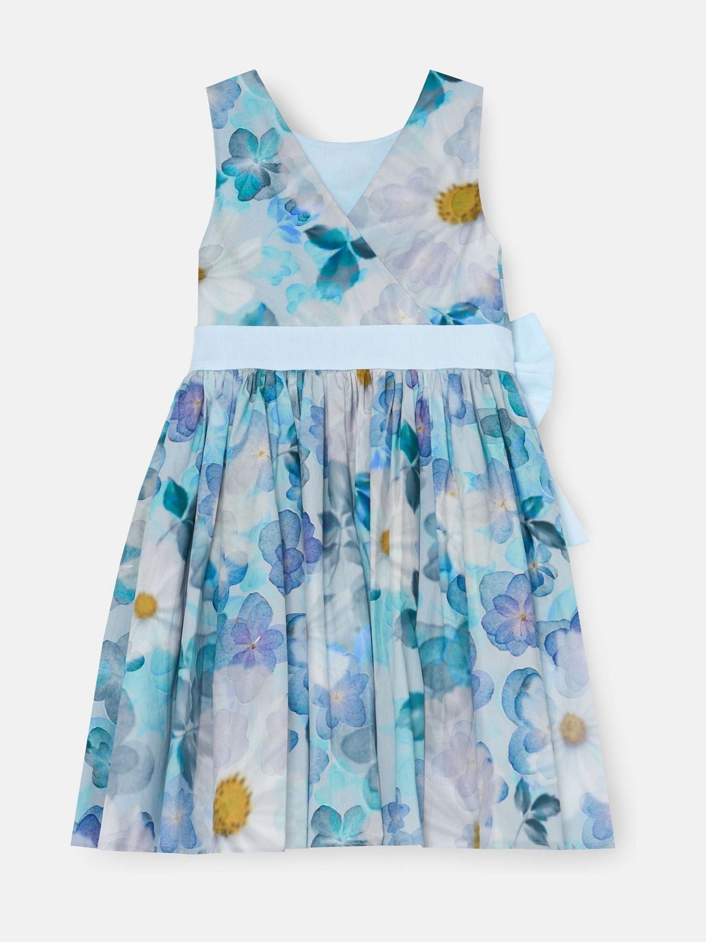 Angel & Rocket Blue Elisa Print Bow Waist Dress image 6