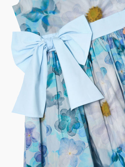 Angel & Rocket Blue Elisa Print Bow Waist Dress image 7