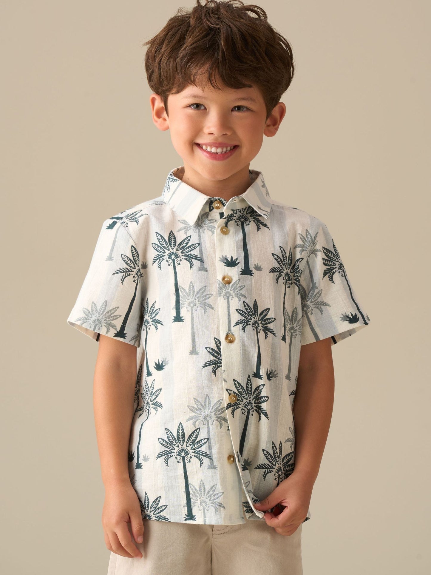 Dsiney Kidz - Angel & Rocket Blue Jamie Palm Stripe SS Shirt image 1
