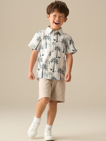 Dsiney Kidz - Angel & Rocket Blue Jamie Palm Stripe SS Shirt image 2