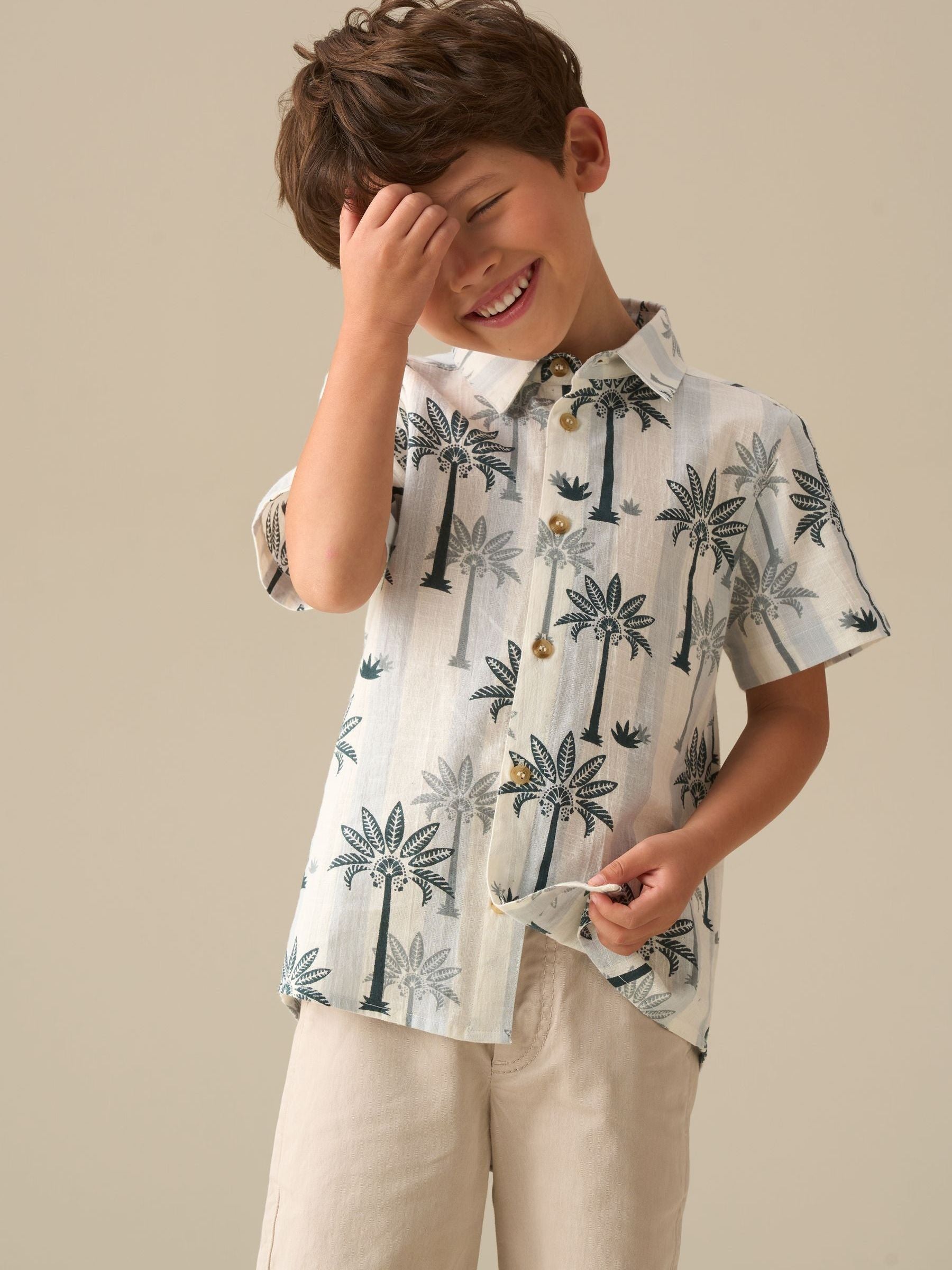 Dsiney Kidz - Angel & Rocket Blue Jamie Palm Stripe SS Shirt image 4