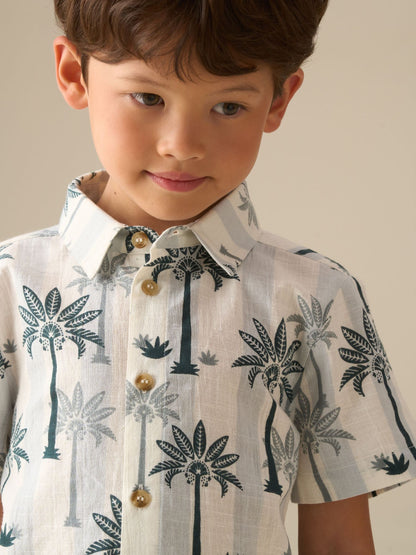 Dsiney Kidz - Angel & Rocket Blue Jamie Palm Stripe SS Shirt image 5